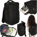 Backpack Hand luggage Travel bag Suitable for EasyJet 45x32x15 cm Maximum size underseater Black Waterproof Seprio