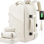 Rugzak handbagage vliegtuig Reisrugzak 17 inch laptop Beige | bol