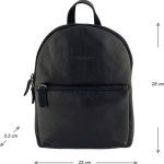 Backpack women black leather backpack Stylish and compact leather backpack for everyday use, ideal for women.