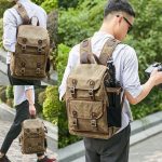 Vintage Rugzak Canvas Cameratas Leren Mannentas Laptop Rugtas Waterproof Turkana reitontassen