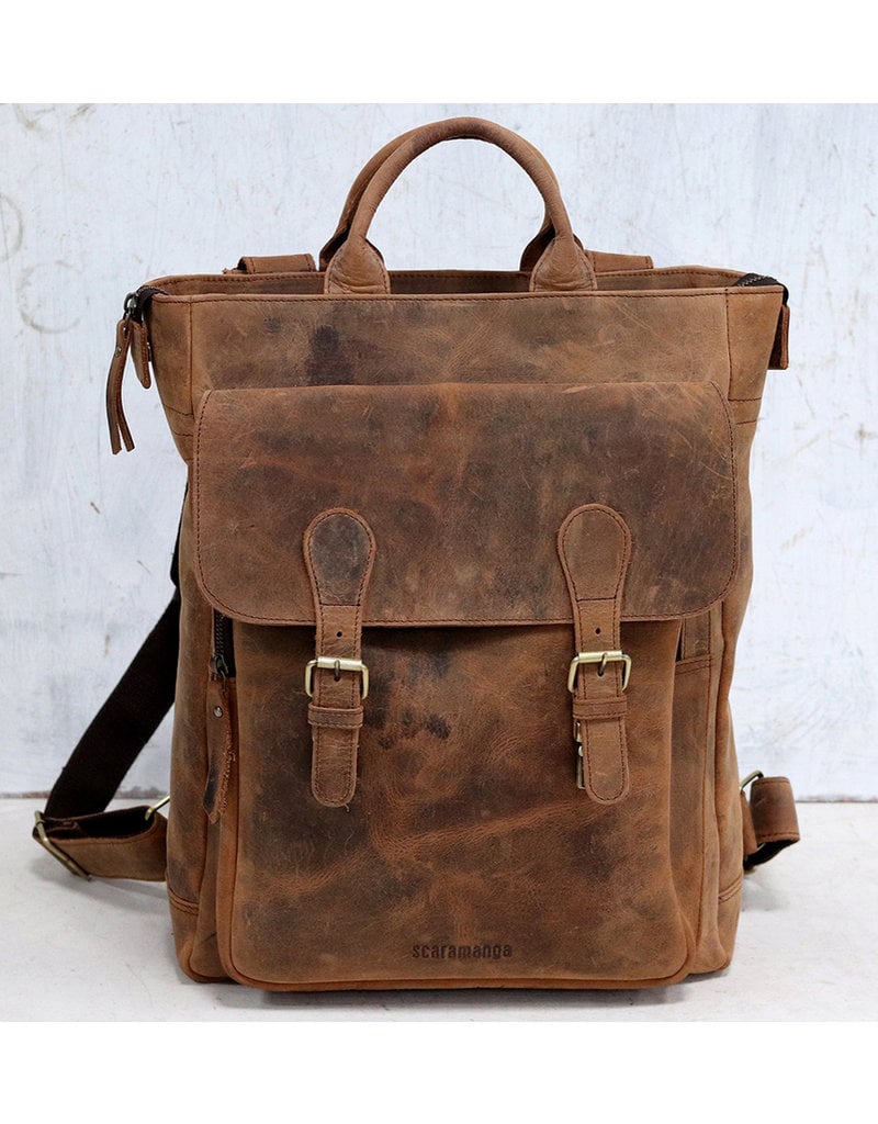 grote-rugtas-554brr-1.jpg Grote Buffel Leren Rugtas Vintage Barneys Leather - Afbeelding 1