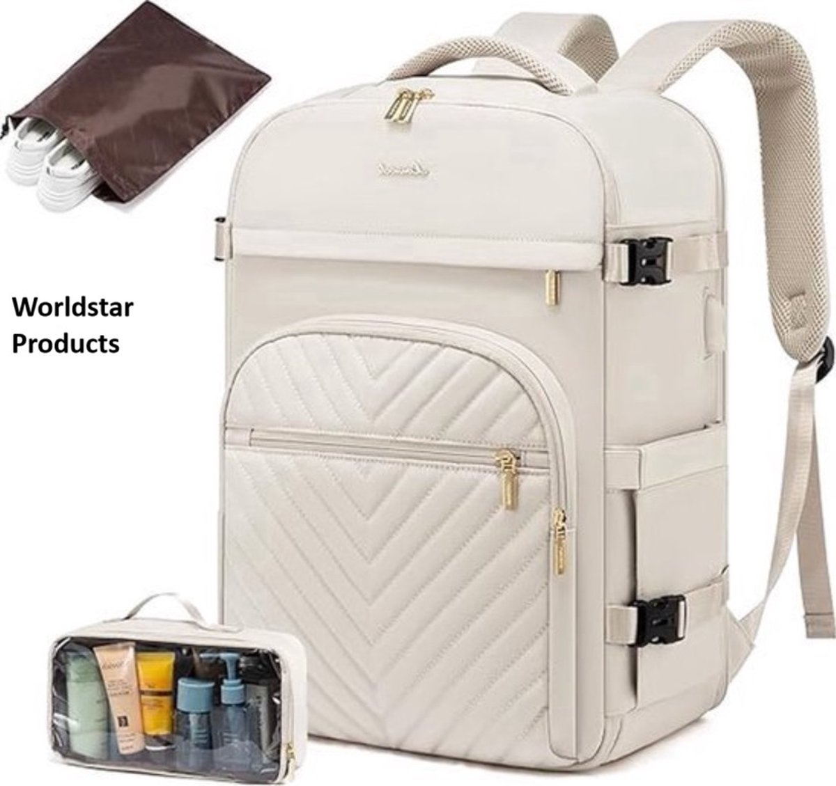 grote-rugzak-dames-208bwr-1.jpg Rugzak dames Grote Handbagage Reisrugzak, Luxe Worldstar rugzak, reisrugzak voor... | bol - Afbeelding 1