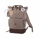 Xcase grote rugzak dames: Grote Rolltop Canvas Rugzak met laptopvak, ritssluiting, 42 l (stad rugzak)