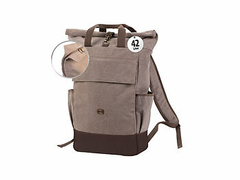 Produktbild ZX-6671 Xcase grote rugzak dames: Grote Rolltop Canvas Rugzak met laptopvak, ritssluiting, 42 l (stad rugzak) - Afbeelding 1