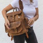 Gewaxte bruine leren rugzak dames, leren rugzak, grote rugzak, volnerf leer, reistas Etsy Nederland