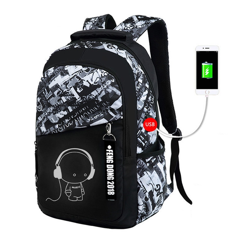 grote-schooltas-659fat-1.jpg Usb oplaadbare schooltassen voor jongens, waterdichte grote rugzakken voor tieners, rugzak voor middelbare scholieren, borsttas voor scholieren - Afbeelding 1