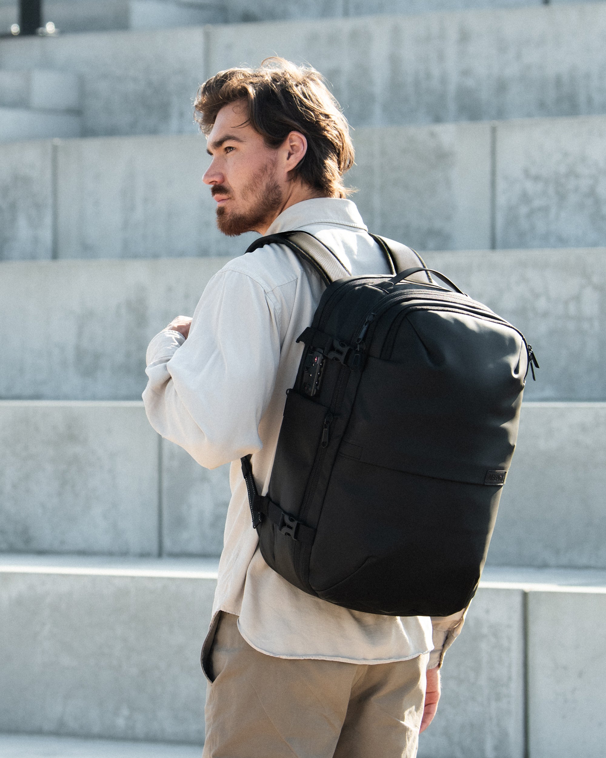 handbagage-backpack-446mlv-1.jpg Airback Rugzak: handbagage formaat Matzwart Airback - Afbeelding 1