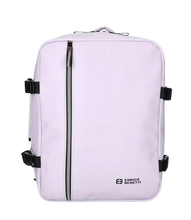 handbagage-rugzak-40x30x20-515rem-1.jpg Enrico Benetti Ryanair Enrico Benetti Bergen 17'' Waterproof Cabin Rugzak – Underseater Handbagage Lila - Afbeelding 1