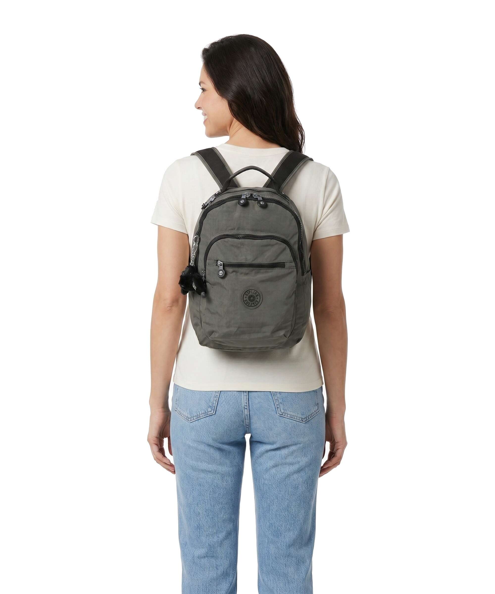 kipling-rugzak-groot-966ccf-1.jpg Kipling Basic Seoul S Rugzak green moss - Afbeelding 1