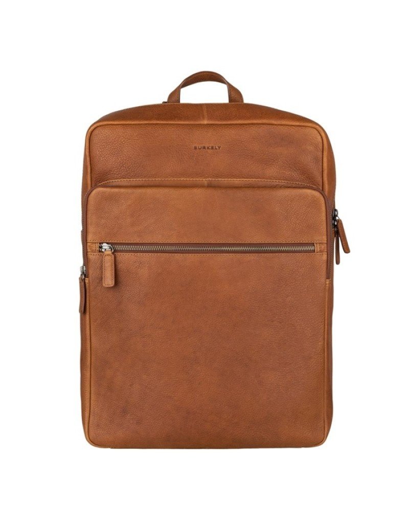 laptop-rugzak-leer-623ynf-1.jpg 15,6 inch Leren Rugtas Laptoptas Cognac Barneys Leather - Afbeelding 1