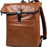 Bloomsbury Leren Rolltop 14 inch Laptop Rugtas Unisex Rugzak Dames en Heren Echt... | bol