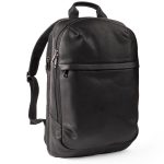 Accezz Leather Laptop rugzak 16 inch Zwart