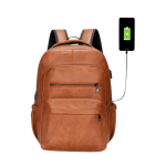 CarryQuest® Laptop Rugzak PU Lederen Rugzak 15" Laptop Schoolt