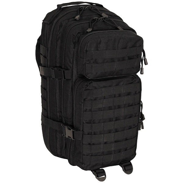 mil-tec-rugzak-713cqf-1.jpg Zwarte militaire rugzak Attack 1 met diverse molle gear bevestigingspunten - Afbeelding 1