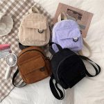 Mini rugzak voor dames Modieus Effen kleur Corduroy Klein Eenvoudig Casual Reizen Grote capaciteit Duurzaam Damesschooltas kopen vanaf een prijs van 5.3 | Joom