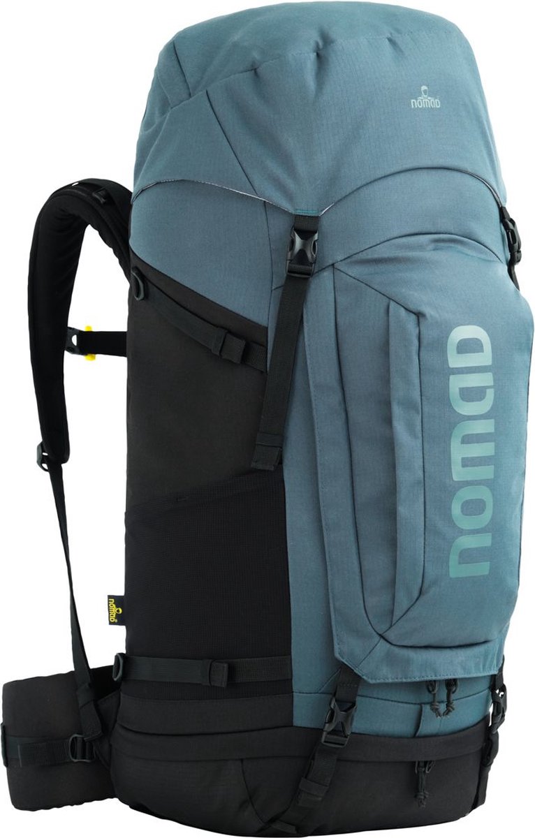 nomad-batura-70-771xni-1.jpg NOMAD® Batura 55 liter Staal Blauw | Premium Backpack Dames & Heren | Hiking Trekking Rugzak incl Flightbag / Hoes - Afbeelding 1