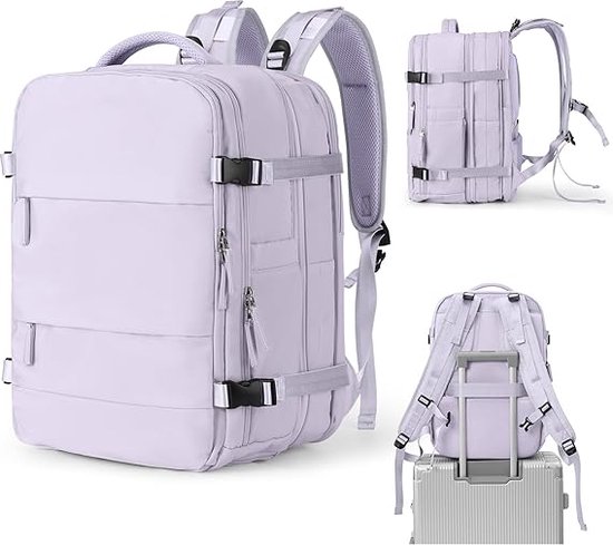 reis-rugzak-dames-211ivv-1.jpg Handbagage rugzak, 40 x 20 x 25 cm, grote reisrugzak voor dames, wandelrugzak,... | bol - Afbeelding 1