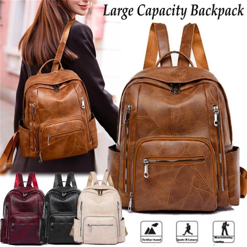 reis-rugzak-dames-929spo-1.jpg Nieuwe dames vintage zacht lederen rugzak met grote capaciteit Multi pocket lederen studentenrugzak reisrugzak kopen vanaf een prijs van 14 | Joom - Afbeelding 1