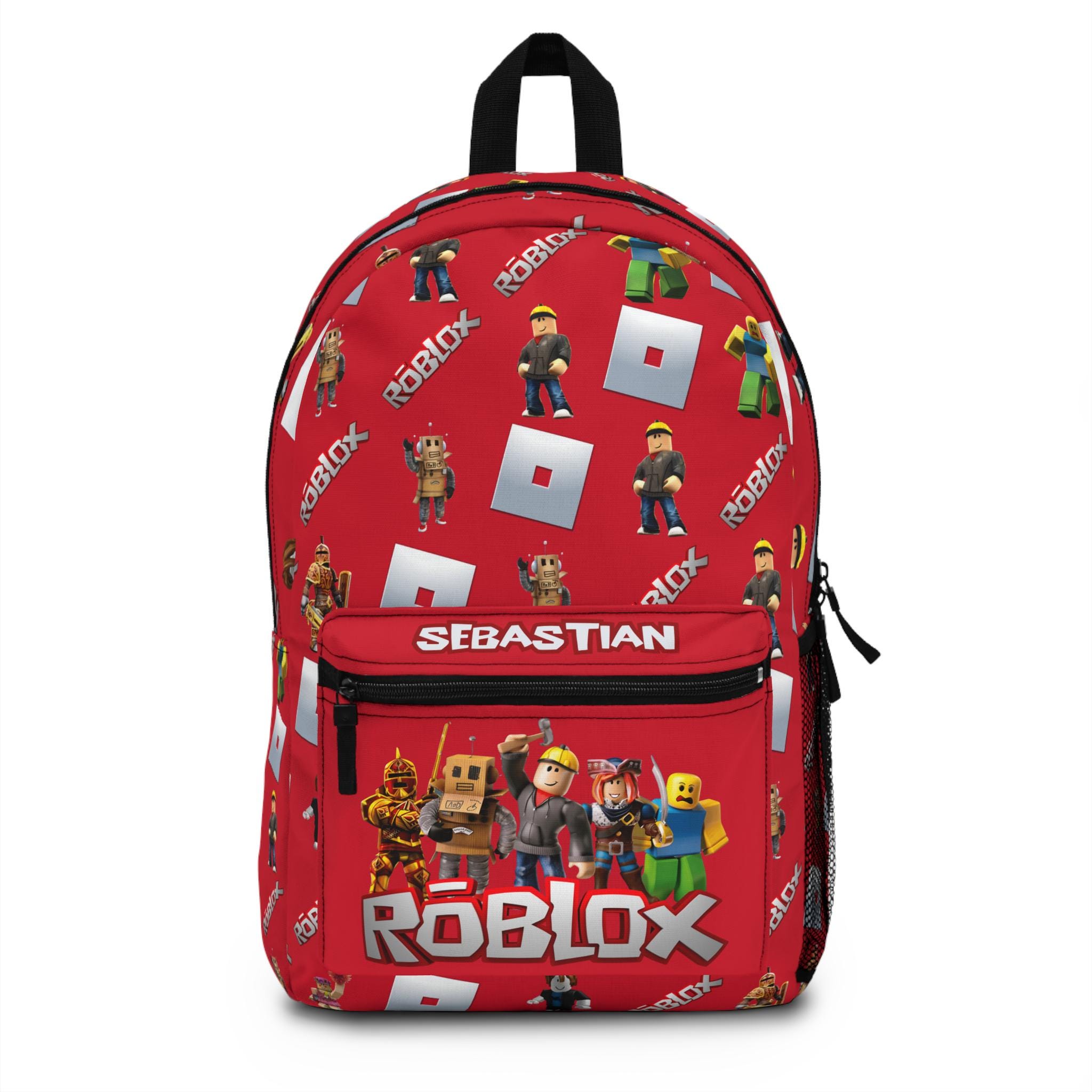 roblox-rugzak-886pkr-1.jpg Roblox rugzak met naam Lichtgewicht en waterdichte schoolrugzak voor kinderen, met laptopvak en personalisatiemogelijkheid, cadeau voor Roblox fans Etsy Nederland - Afbeelding 1