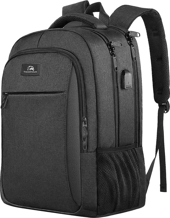 rugtas-laptop-heren-332uxf-1.jpg Travelhawk Rugzak 28L 15.6 inch Laptop Rugzak Rugzakken Rugtas Heren &... | bol - Afbeelding 1