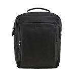 Landley 13 inch Laptop Rugtas Rugzak Dames en Heren Leer Zwart Houtkamp Lederwaren