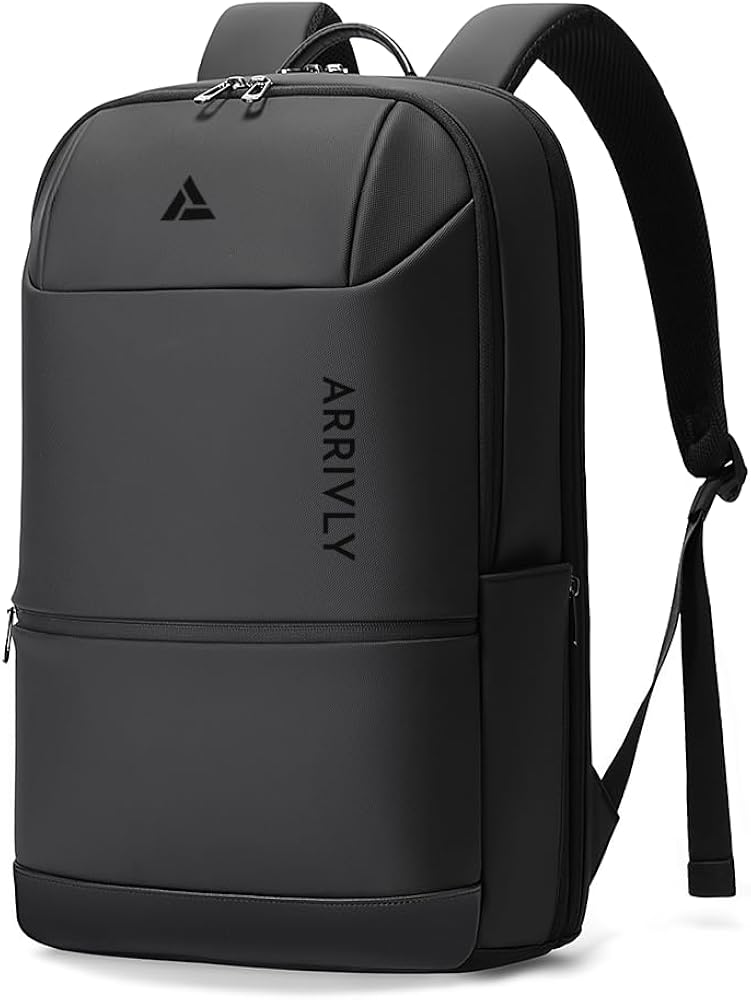 rugtas-laptop-heren-936vye-1.jpg Arrivly Laptop Rugzak Dames Heren waterdichte zakelijke rugzak voor 15,6 inch laptop Anti diefstal rugzakken schooltassen met laptopvak rugtas jongen meiden Backpack zwarte reisrugzak Zwart Q : Amazon.nl: Elektronica - Afbeelding 1
