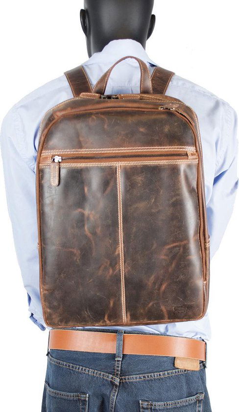 rugtas-mannen-995ufo-1.jpg Rugzak dames en heren cognac leer – Stoere en stijlvolle leren rugtas in een rijke cognac kleur, perfect voor dagelijks gebruik. - Afbeelding 1