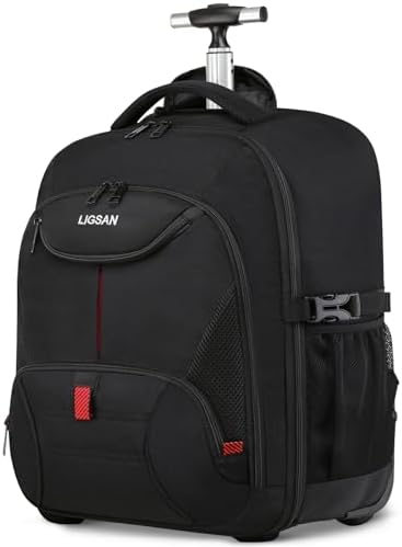 rugtas-met-wielen-320cbl-1.jpg Reisrugzak met Wielen, Geschikt voor 17 Inch Laptop Rugzak op Wielen voor Mannen en Vrouwen, Rollende Laptoptassen, Trolley, Koffer, Zakelijke ... - Afbeelding 1