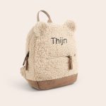 Teddy rugzak met naam Peuter Beige
