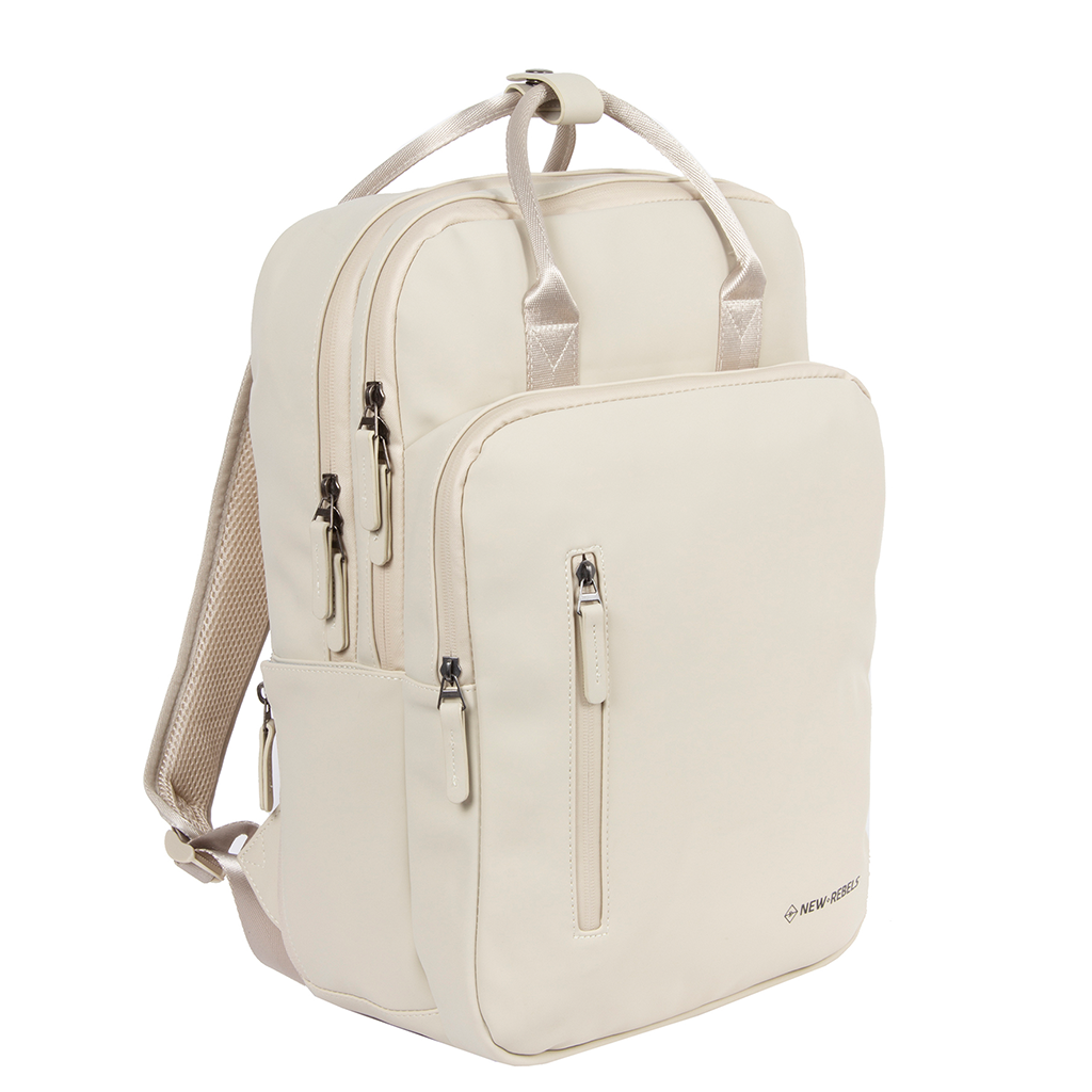 rugzak-15-liter-529sem.png New Rebels William Milwaukee Beige 18L Rugzak Waterafstotend Laptop 15 New Rebels - Afbeelding 1