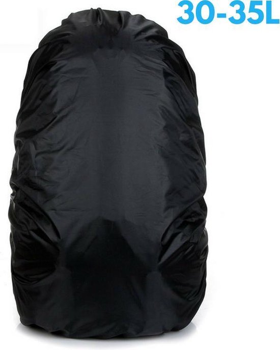 rugzak-35-liter-310qdt-1.jpg Flightbag Waterdichte 35 Liter Regenhoes / Regencover voor Backpack of Rugzak – Zwart | bol - Afbeelding 1
