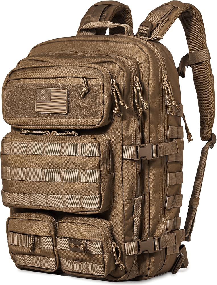 rugzak-50-liter-429nex-1.jpg Falko Tactische rugzak 50 liter, 2,4x sterker, militaire rugzak, robuuste rugzak, grote rugzak met Molle webbing, werk, buitenshuis, Large, Modern : Amazon.nl: Sport & outdoor - Afbeelding 1