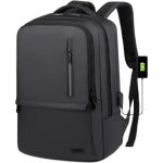 Igoods Rugtas Laptop Rugzak Heren Anti Diefstal Zakelijke Rugzak Dames Tas met USB oplaadpoort 14 t/m 15,6 inch Waterdicht Zwart | Devoordeligedrogisterij.nl