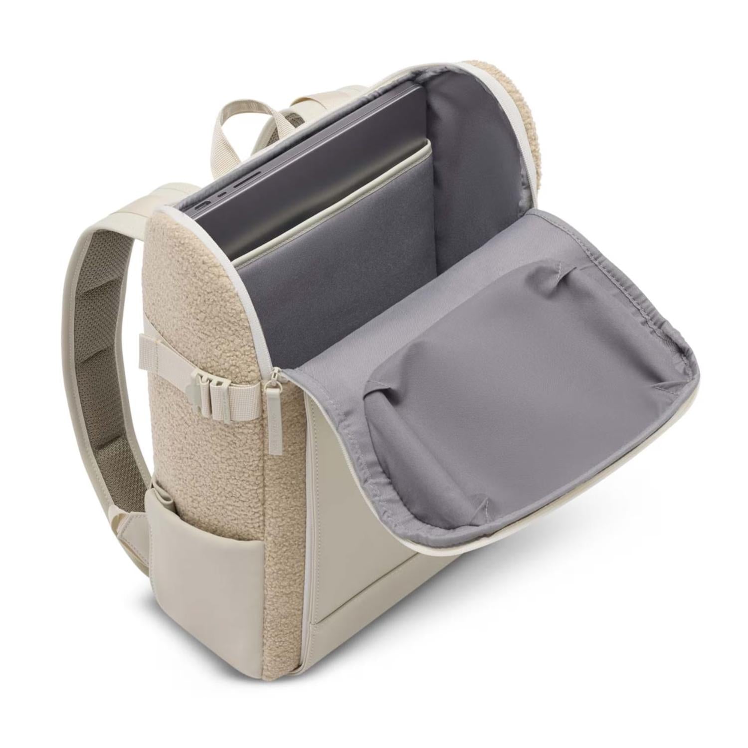 rugzak-kapten-en-son-350sld-1.jpg Kapten & Son Rugzak Bali fleece medium Sandstone - Afbeelding 1