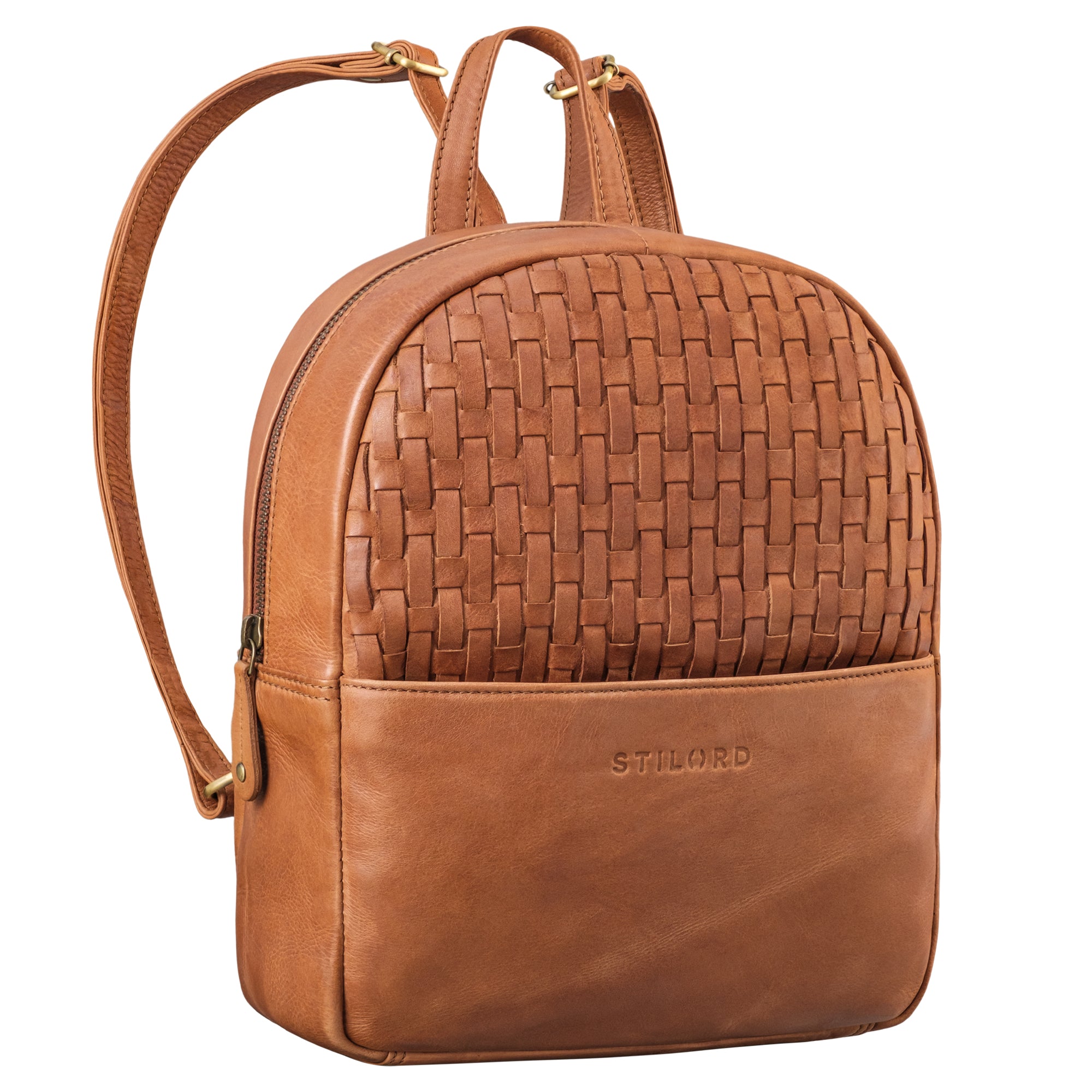 rugzak-leer-dames-894gmx-1.jpg Lavinia" Daypack Dames Rugzak Leren | STILORD - Afbeelding 1