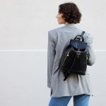 Zwarte Leren Rugzak Voor Dames WHITE NOISE – alaabouch.com