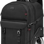 MATEIN Trolley Rugzak Met Rollen, 17,3 Inch Trolley Rugzak Met Grote Wielen | Grote handbagagewielen met slot en wielafdekkingen voor universiteit ...