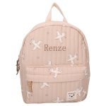 Kidzroom rugzak Wonderful Worlds beige vliegtuig met naam | KidsDeco.nl