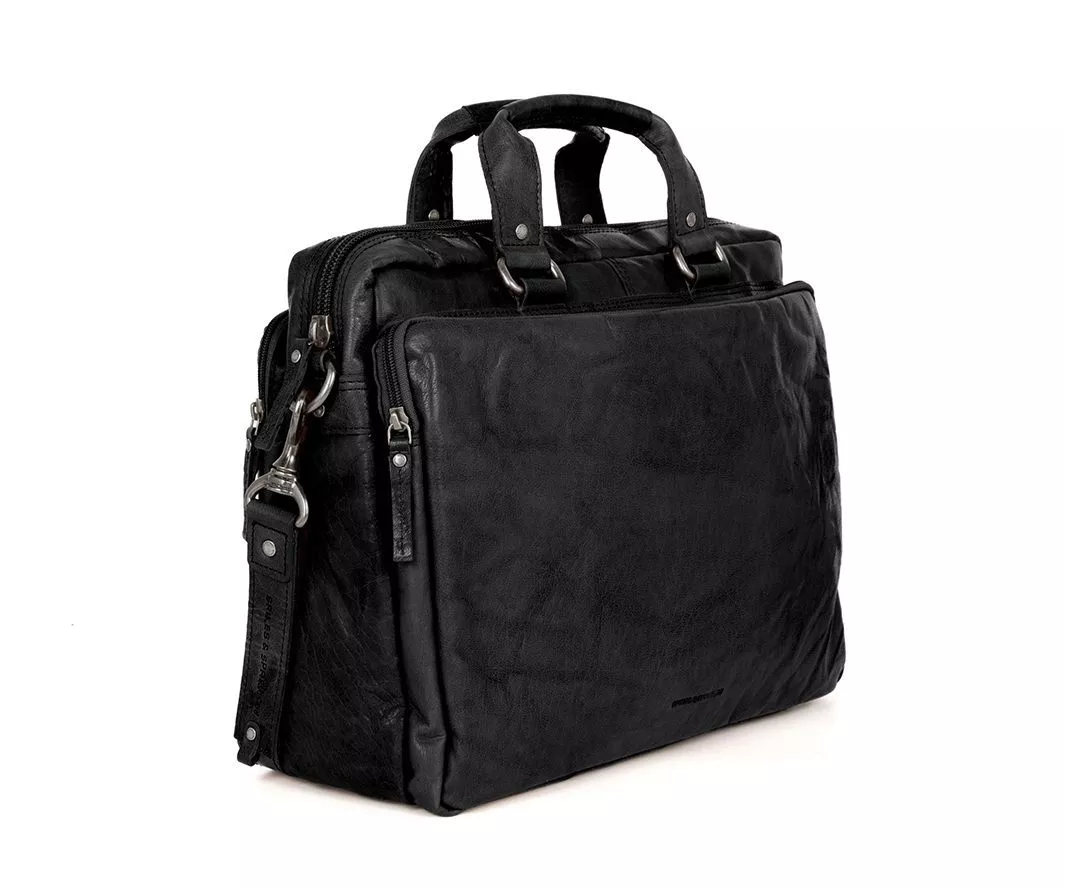 schooltas-heren-918ldv.webp Leren Laptoptas 16.4 inch Mississippi Zwart - Afbeelding 1