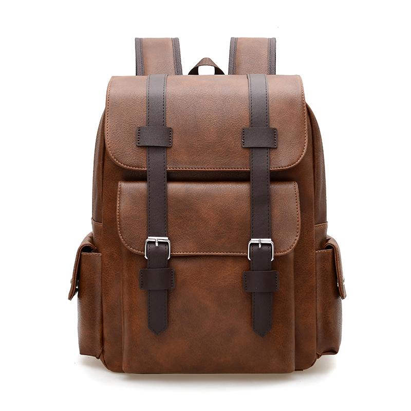 schooltas-heren-979jfj-1.jpg Heren Leren Schoudertas Rugzak Waterdichte Retro Laptoptas voor Zaken & Reizen (Vintage Schooltas met Grote Capaciteit) kopen vanaf een prijs van 6.5 | Joom - Afbeelding 1