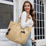 Handtassen Schooltas Dames Met Laptopvak Schooltas Dames Dames Tas Laptopvak Canvas Tote Bag Dames Handtas