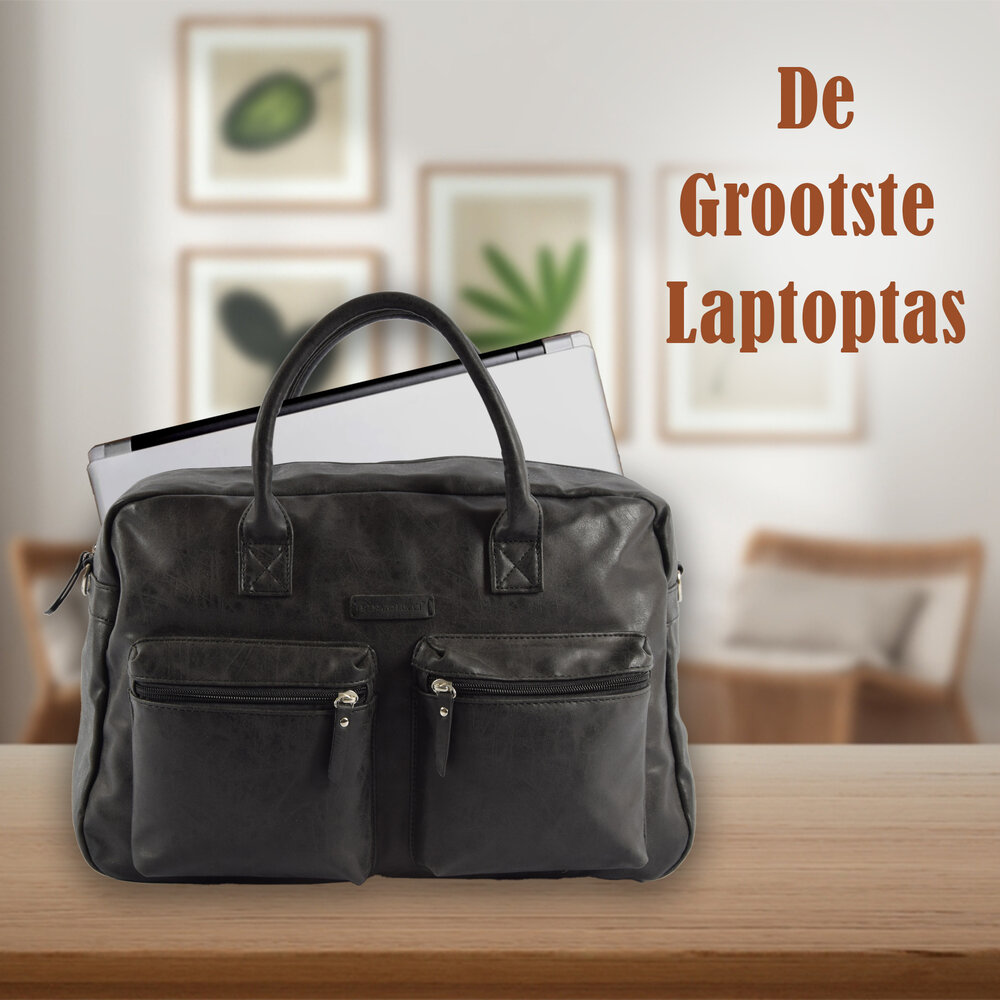 schooltas-met-laptopvak-dames-435pni-1.jpg Handtassen Schooltas Dames Met Laptopvak 14 Inch Werktas Met Laptopvak Voor Dames Collection - Afbeelding 1