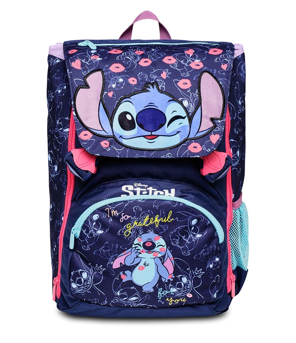 stitch-rugzak-400ltq-1.jpg Lilo & Stitch rugzak, opvouwbaar, groot, Karmozijnrood, Eén maat, school : Amazon.nl: Kleding, schoenen & sieraden - Afbeelding 1