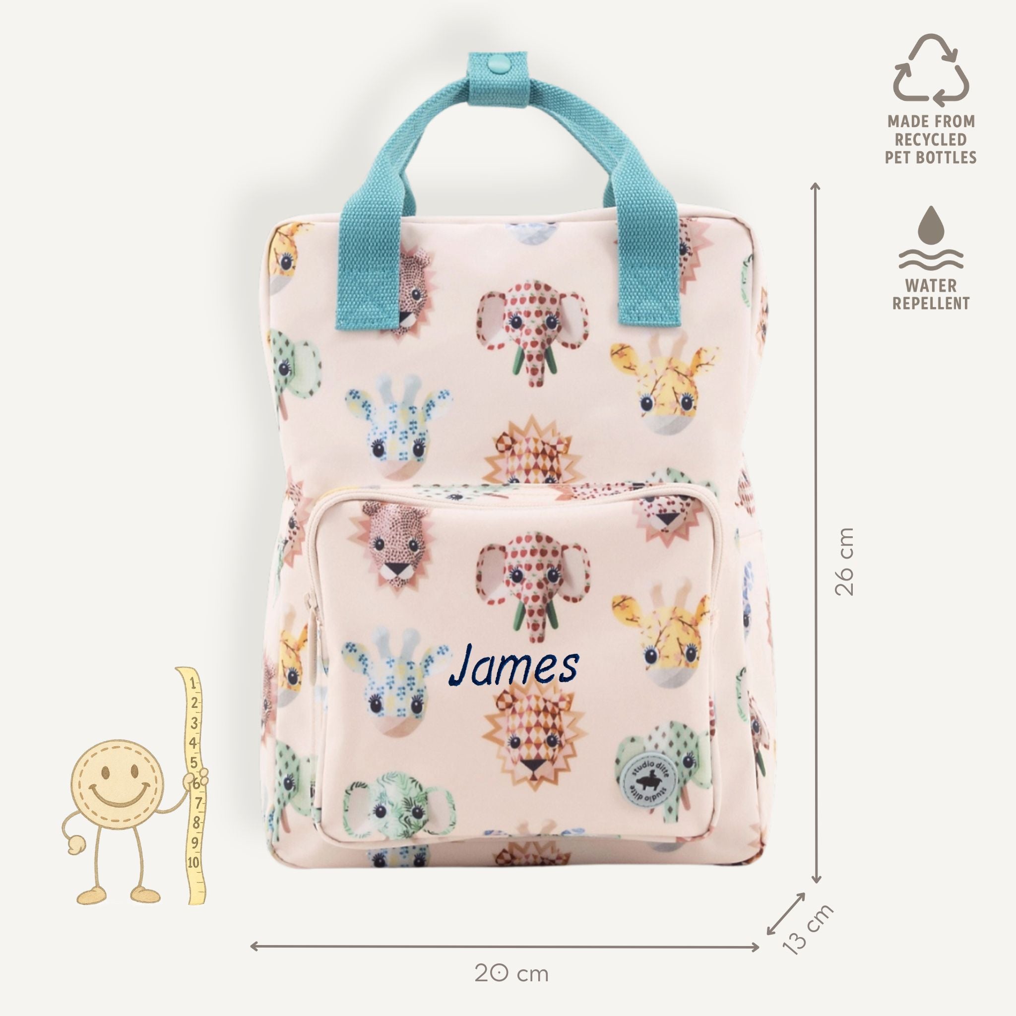 studio-ditte-rugzak-910nrl-1.jpg Rugzak Wild Animals Large | Studio Ditte - Afbeelding 1