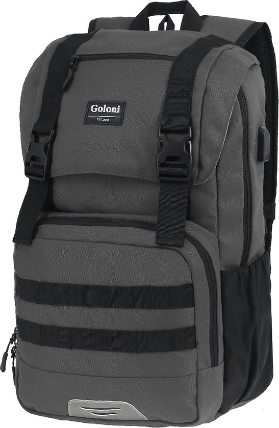 travel-rugzak-622uip-1.jpg Goloni Casual Travel rugzak grijs 15.6 inch Laptop Rugtas Heren en Dames ... | bol - Afbeelding 1