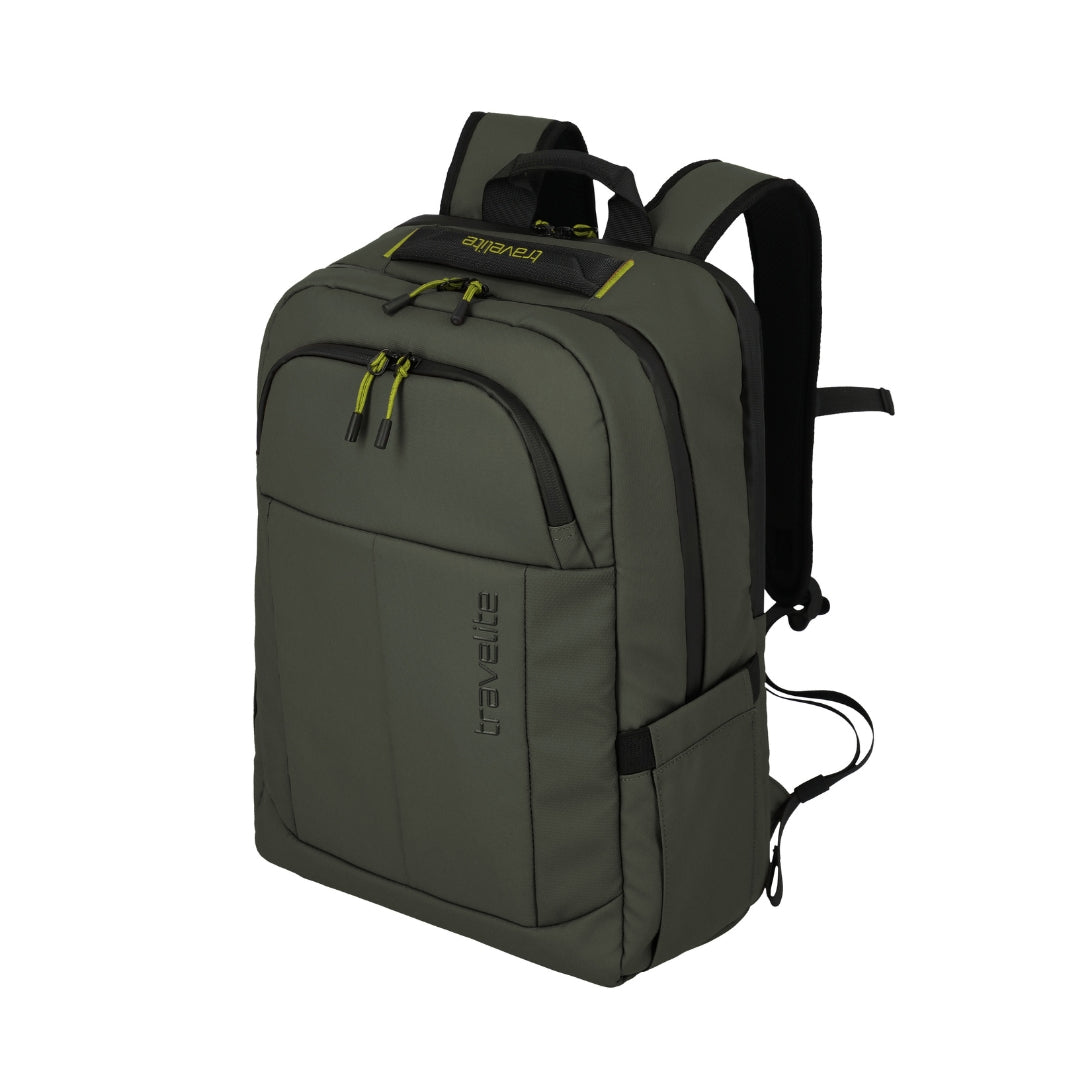 travelite-rugzak-510caf-1.jpg Briize Waterafstotende Laptop Rugzak M 15.6" khaki - Afbeelding 1
