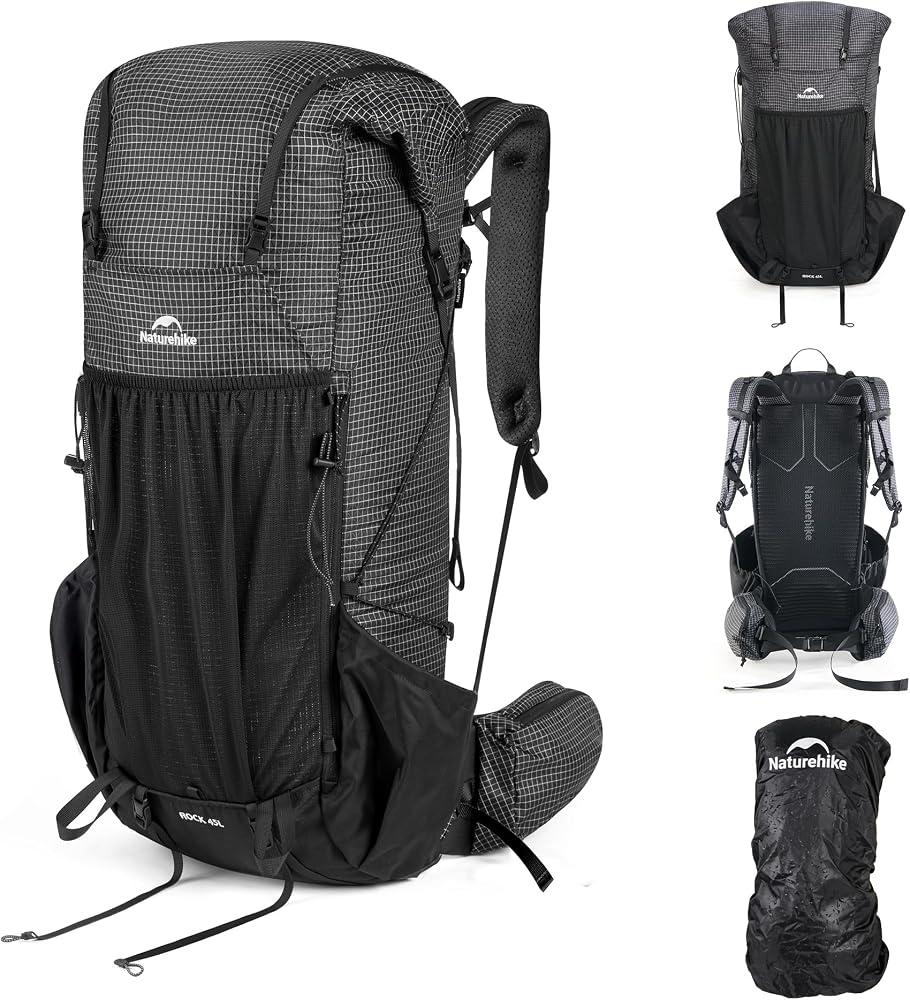 trekkingrugzak-453gug-1.jpg Naturehike Rock 2.0 Upgraded Rugzak, 30/45/60 liter, met binnenframe, wandelrugzak voor heren en dames, met regenhoes, trekkingrugzak voor outdoor, ... - Afbeelding 1