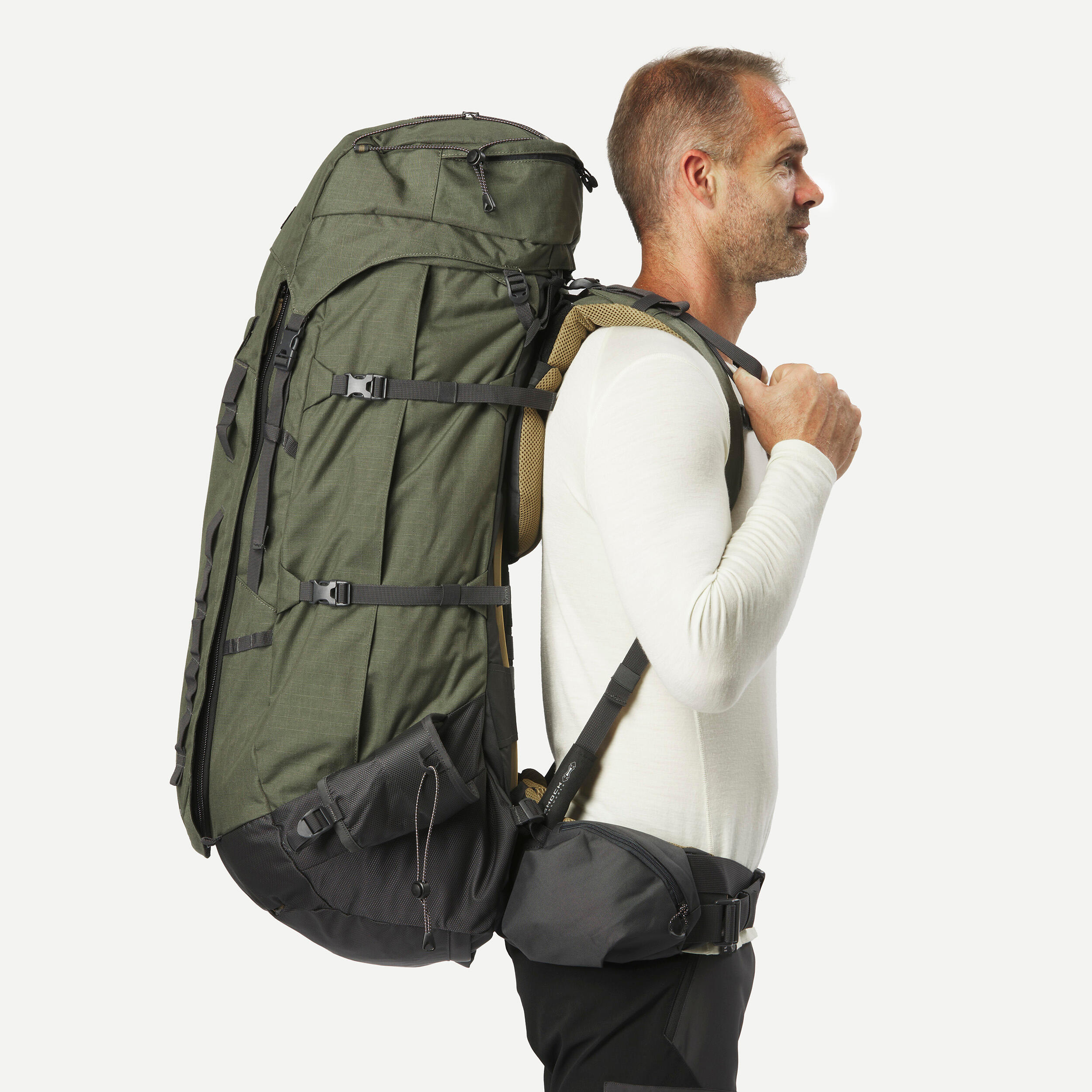 trekkingrugzak-458jxt-1.jpg Trekkingrugzak voor bergtrekking heren 90+10 liter MT900 Symbium - Afbeelding 1
