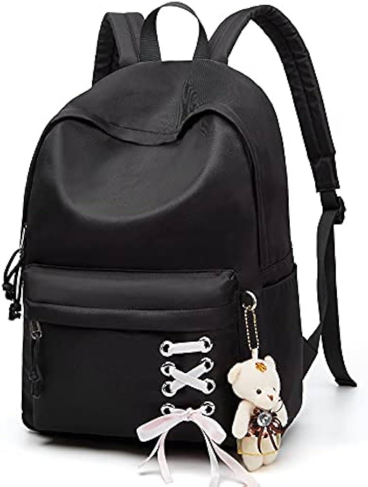 waterdichte-schooltas-781uph-1.jpg Waterdichte schooltassen voor tienermeisjes school rugzak vrouwen boekentassen student college schooltas jeugd reizen bagpack (Color : Black) : Amazon.nl: Kleding, schoenen & sieraden - Afbeelding 1