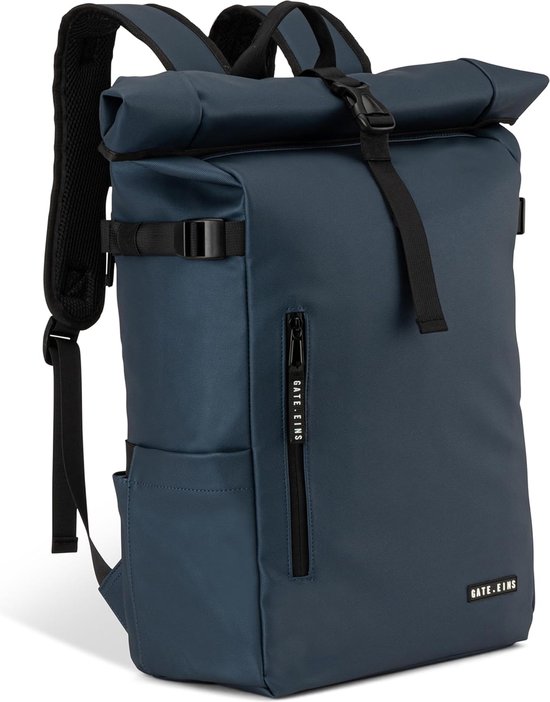 waterproof-rugzak-646pik-1.jpg Waterdichte rugzak dames en heren Rolltop Uitbreidbaar 22 27L Waterafstotend polyester | bol - Afbeelding 1